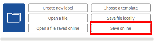 Button to save files online, highlighted in red for easier selection. Additional options are also visible.